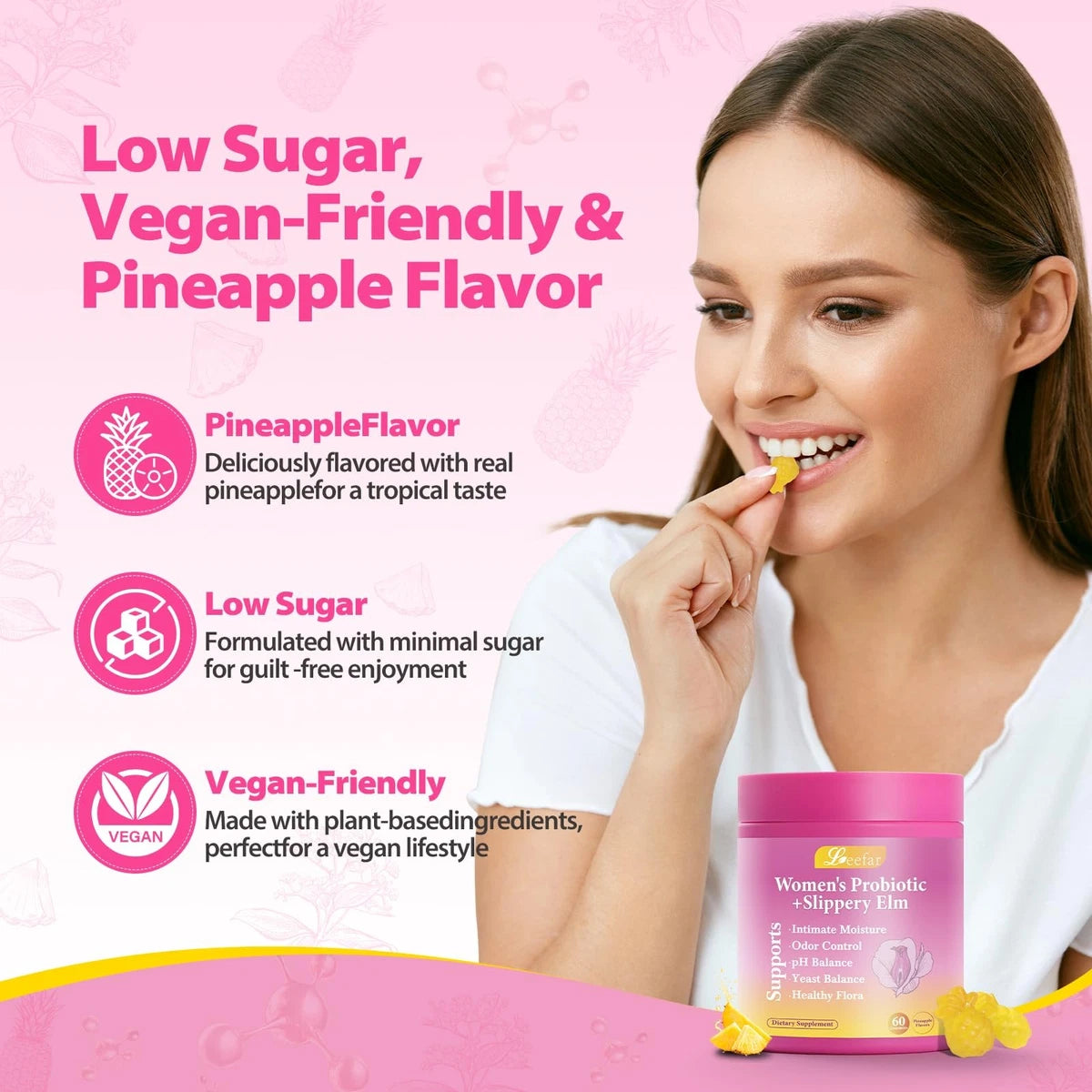 Slippery Elm women's probiotic gummies