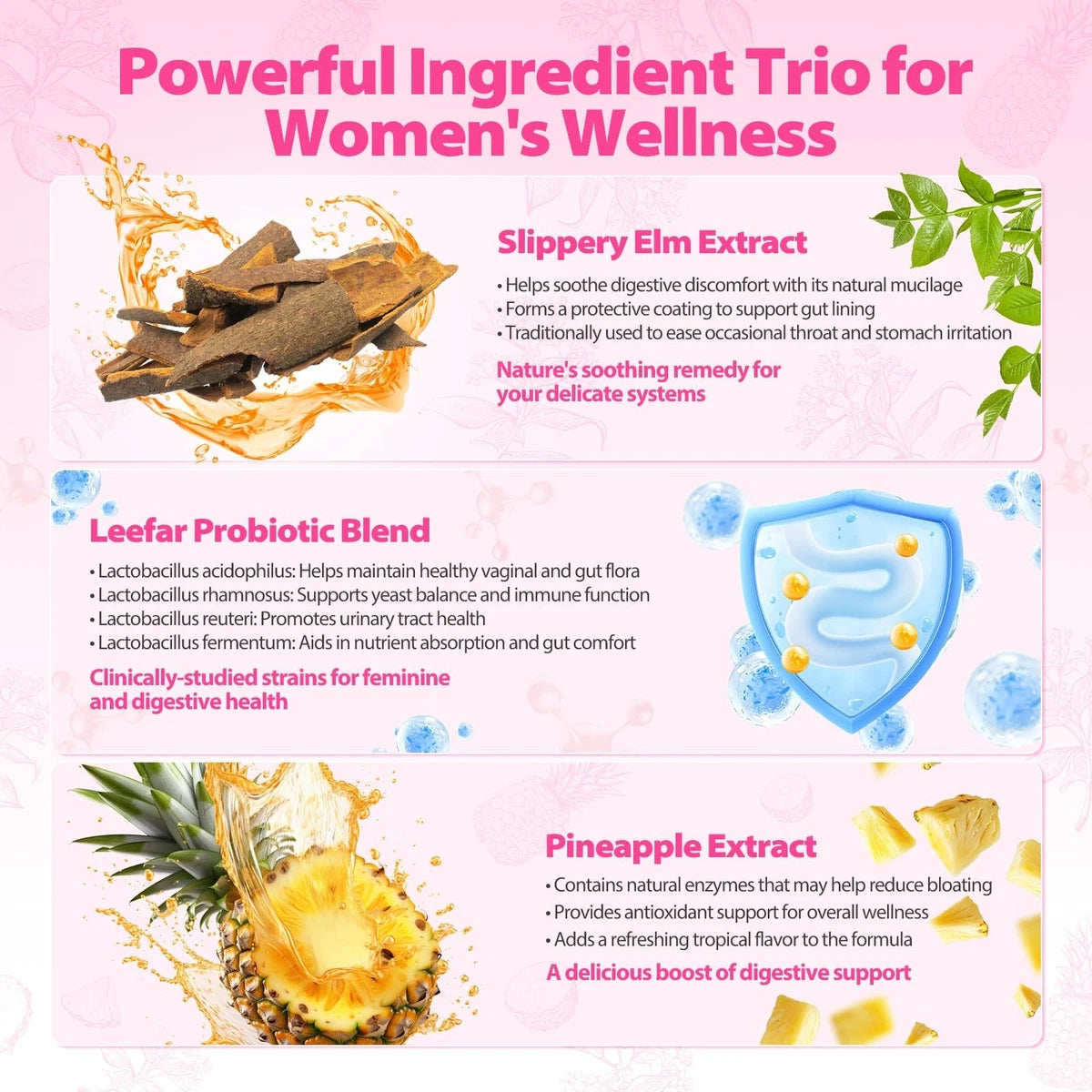 Slippery Elm women's probiotic gummies